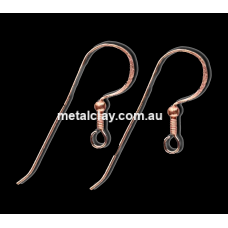 Copper Ear Wire Pair 1 Ball