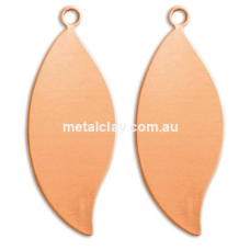 Copper Leaf with Ring Blanks x 2  24ga