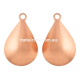 Copper Domed Teardrop with Rings Small x 2  