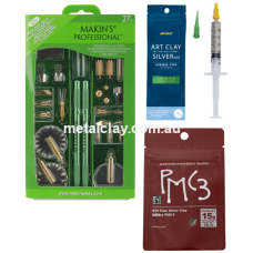 Metal Clay PMC3 Art Clay Silver Makins Combo Kit 