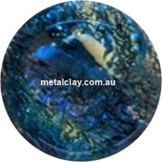 Dichroic Glass Cabochons   -    Blue Green Waves  -  Medium